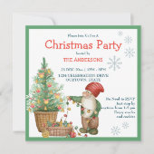 kerstboomversiering voor kerstfeest kaart (Voorkant)