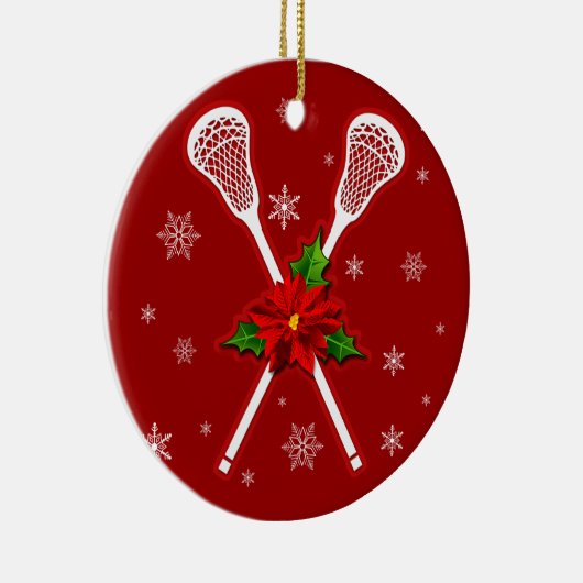 kerstboomversiering voor lacrosse kerstbomen keramisch ornament (Rechts)