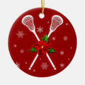 kerstboomversiering voor lacrosse kerstbomen keramisch ornament (Voorkant)