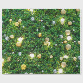 Kerstboomversieringen achtergrond.  Gol Cadeaupapier (Vlak)