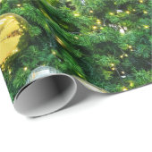 Kerstboomversieringen achtergrond.  Gol Cadeaupapier (Rol Hoek)