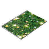 Kerstboomversieringen achtergrond.  Gol Notitieboek (Linkerzijde)