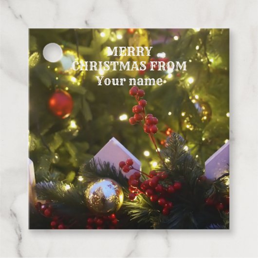 kerstboomversieringen bedankjes labels (Voorkant)