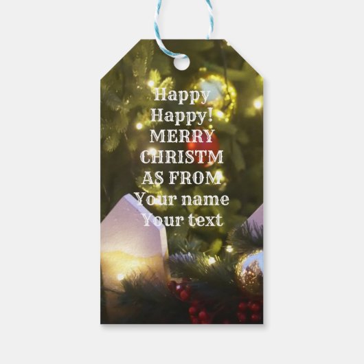 kerstboomversieringen cadeaulabel (Achterkant)