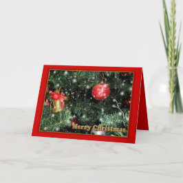 kerstboomversieringen feestdagen kaart