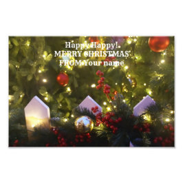 kerstboomversieringen foto afdruk