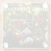 kerstboomversieringen glazen onderzetter (Achterkant)