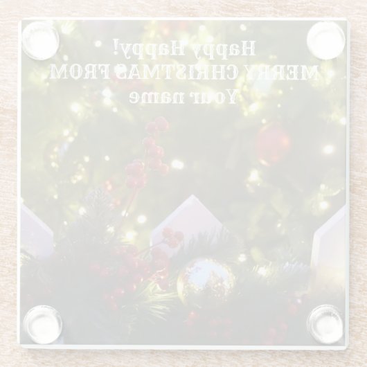 kerstboomversieringen glazen onderzetter (Achterkant)