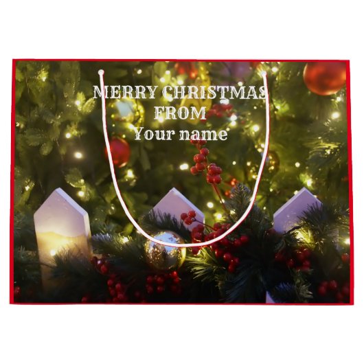 kerstboomversieringen groot cadeauzakje (Voorkant)