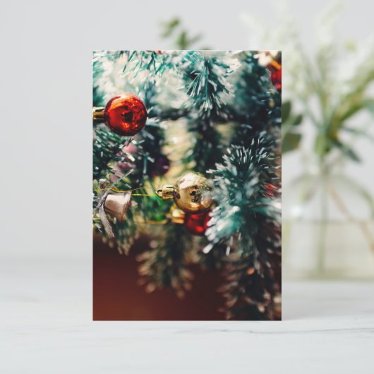 kerstboomversieringen kaart (Staand voorkant)