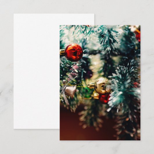 kerstboomversieringen kaart (Voorkant / Achterkant)
