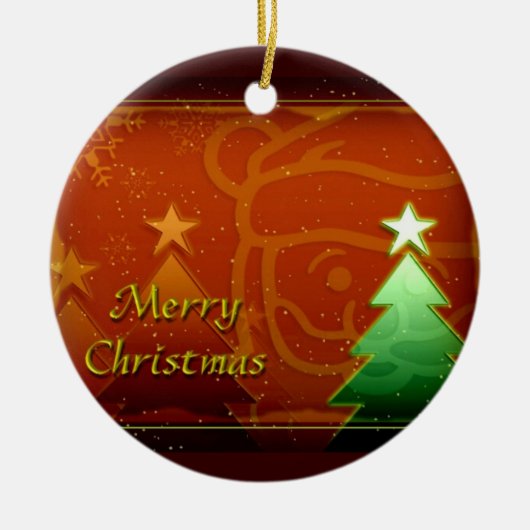 kerstboomversieringen keramisch ornament (Voorkant)