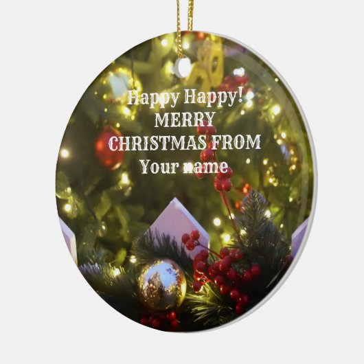 kerstboomversieringen keramisch ornament (Links)