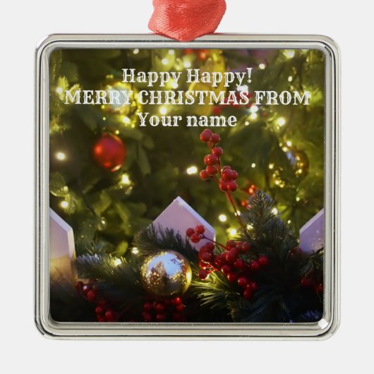 kerstboomversieringen metalen ornament (Voorkant)