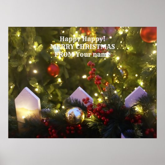 kerstboomversieringen poster (Voorkant)