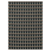 kerstboomversieringen rode bogen zwarte gordels tafelkleed (Voorkant)