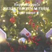 kerstboomversieringen sticker (Voorkant)