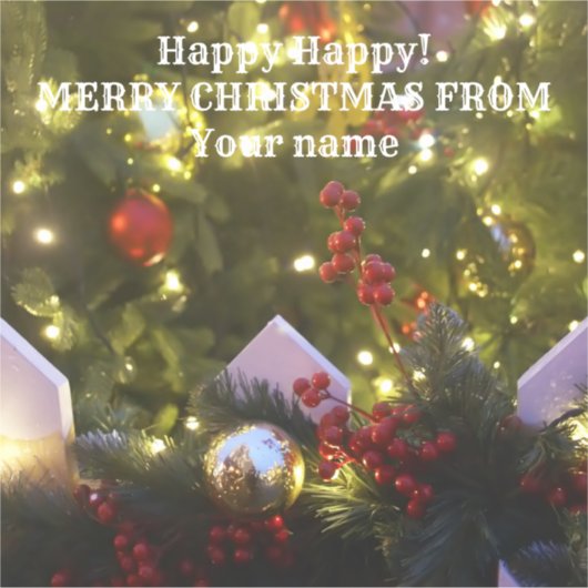 kerstboomversieringen sticker (Voorkant)