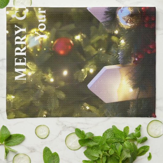 kerstboomversieringen theedoek (Gevouwen)