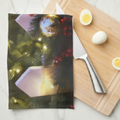 kerstboomversieringen theedoek (Quarter Fold)