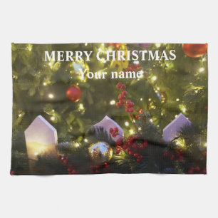 kerstboomversieringen theedoek