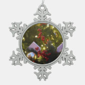 kerstboomversieringen tin sneeuwvlok ornament (Voorkant)