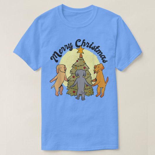 kerstboomversieringen van honden Koel cartoon topp T-shirt (Design voorkant)