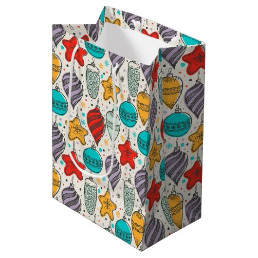  kerstboomversieringen voor feestdagen medium cadeauzakje (Voorkant Gekanteld)