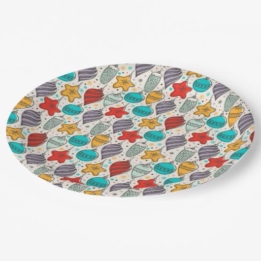  kerstboomversieringen voor feestdagen papieren bordje (Gekanteld)