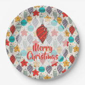 kerstboomversieringen voor feestdagen papieren bordje (Voorkant)