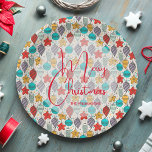 kerstboomversieringen voor feestdagen papieren bordje<br><div class="desc">Met de kerstboomversiering van het merk Vintage kunt u borden van 2 maten tot 7 en 9 inch complimenteren met uw feestdag of kerstfeest. Vrolijk kerstfeest en jouw naam in het teken personaliseren dit ontwerp. Punten in onze winkel koppelen.</div>