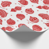 Kerstboomversierpatroon Cadeaupapier (Hoek)