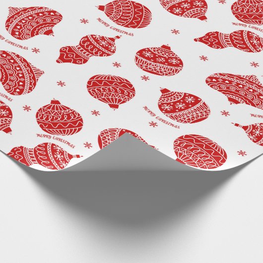 Kerstboomversierpatroon Cadeaupapier (Hoek)