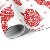 Kerstboomversierpatroon Cadeaupapier (Rol Hoek)