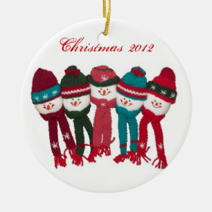 kerstboomversiet Snowmen Cute Color Keramisch Ornament