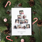 kerstboomvierkant Kinder fotocollage Feestdagenkaart