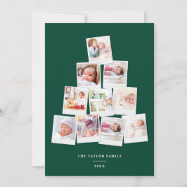 Kerstboomvierkant Kinder Multi-fotogalerie Feestdagenkaart