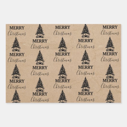 kerstboomvloek voor vrolijk kerstfeest inpakpapier vel (Voorkant 2)