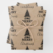 kerstboomvloek voor vrolijk kerstfeest inpakpapier vel (In situ)