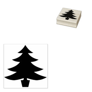 kerstboomvorm rubberstempel