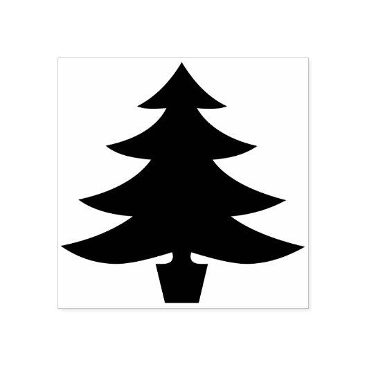 kerstboomvorm rubberstempel (Afrduk)