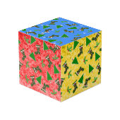 kerstboomvormgeving voor feestdagen kubus (Achter hoekig)