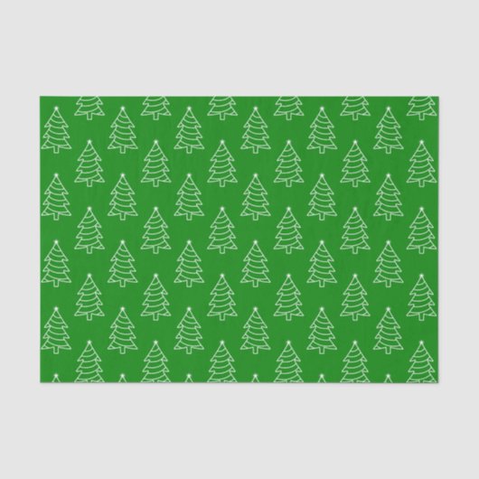 Kerstboomvormig groen achtergrondpapier tissuepapier (Voorkant)