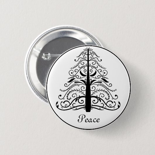 kerstboomvrede ronde button 5,7 cm (Voorkant /achterkant)