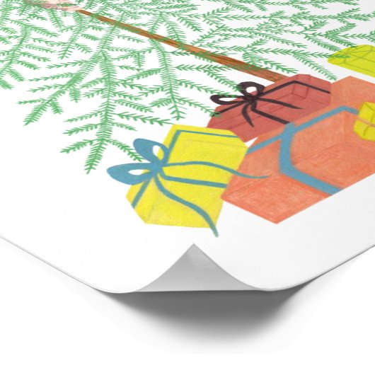 kerstboomwaarde Poster (Hoek)