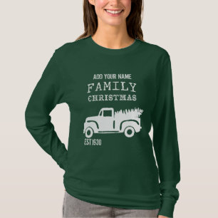 kerstboomwagen - Aangepaste naam voor kerstboomte T-shirt
