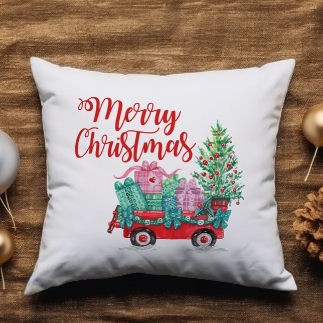 Kerstboomwagen Cadeaus Mooie Pret Kussen (Creator heeft geüpload)