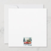 kerstboomwagen feestdagenkaart (Achterkant)