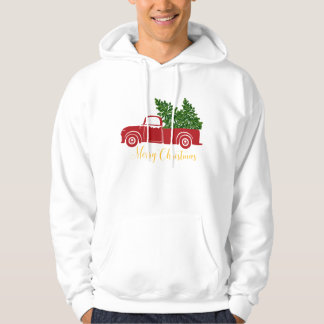Kerstboomwagen Mannen Hoodie