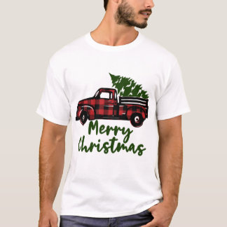 kerstboomwagen t-shirt